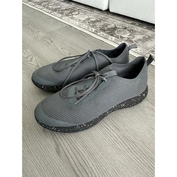 SNIBBS size 14 ROVR Charcoal Speckle Knit Mesh Work Sneaker slip resistant - Picture 1 of 7